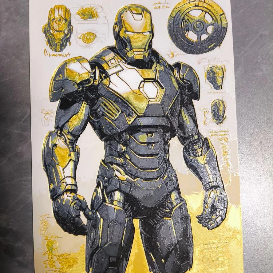 Iron Man gold концепт арт 3D Fresco image 250x175
